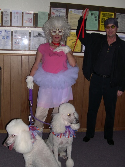 Eric, Poodle Woman and Poodles